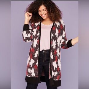 LB Cardigan Floral Jacquard Eyelash Duster 14/16